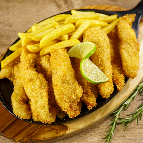 Isca de Tilápia com Fritas